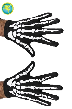 GUANTI DI HALLOWEEN DA SCHELETRO 